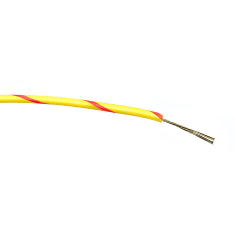Fils de câblage RS PRO, 0,22mm², Rouge/Jaune, 100m, 1 000 V c.a. ( Prix pour Bobine de 100 Mètres )