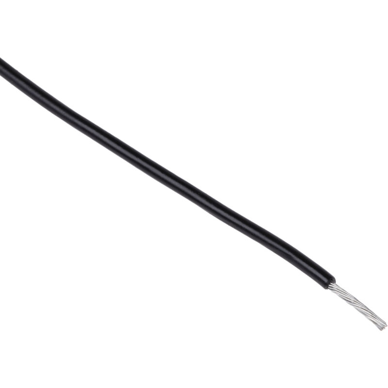 Rs Pro - Fils de câblage 0,2mm², Noir, 100m, 1 000 v c.a. ( Prix pour Bobine de 100 Mètres )