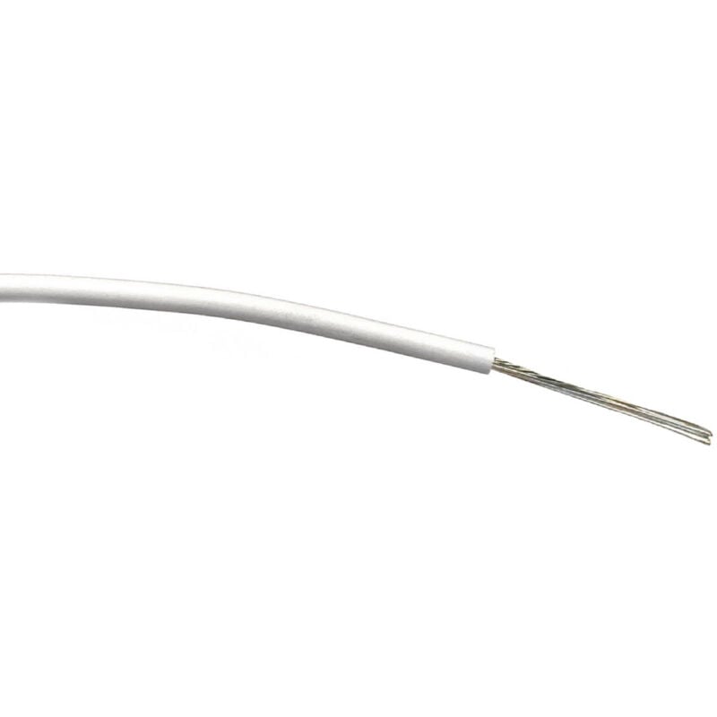Fils de câblage RS PRO, 0.5mm², Blanc, 500m, 1 000 V c.a. ( Prix pour Bobine de 500 Mètres )