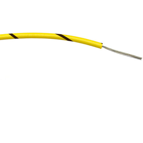 Fils de câblage RS PRO, 0.5mm², Noir/Jaune, 100m, 1 000 V c.a. ( Prix pour Bobine de 100 Mètres )