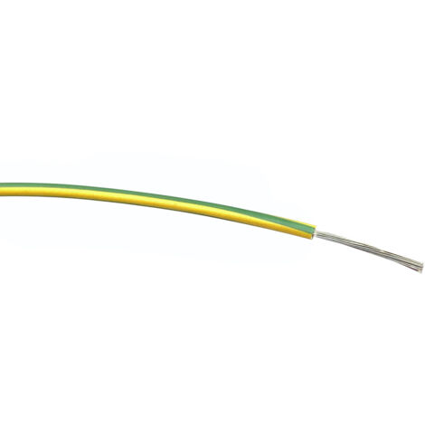 Fils de câblage RS PRO, 0,75 mm², Vert, Jaune, 100m, 1 000 V c.a. ( Prix pour Bobine de 100 Mètres )