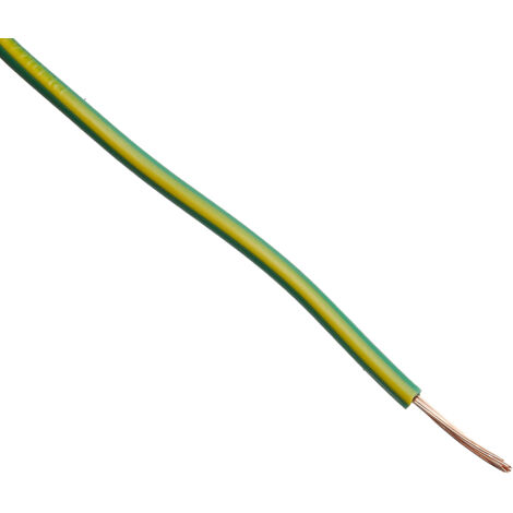 Fils de câblage RS PRO 2491X, 0,75 mm², Vert, Jaune, 100m, 300 V à 500 V ( Prix pour Bobine de 100 Mètres )
