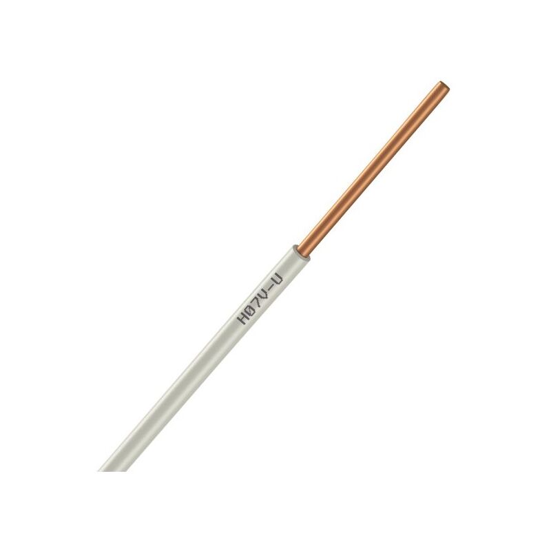 Nexans 01225020 Bobine de fil Electrique 1,5mm Ivoire Long 100m [ H07V U PASSEO 1 ]