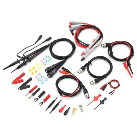 Fils de Test de multimètre d'oscilloscope P1260D avec pinces Crocodile, jeu d'embouts de sonde remplaables