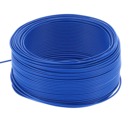 Fils électriques souples en PVC à 7 brins, câble isolé cuivre rouge 100 mètres, tension AC 300V, couleur bleue