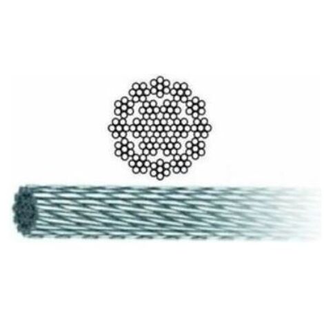 Fils en acier galvanisé 133 fils anti-torsion (19X7) 100M diamètre 10 mm