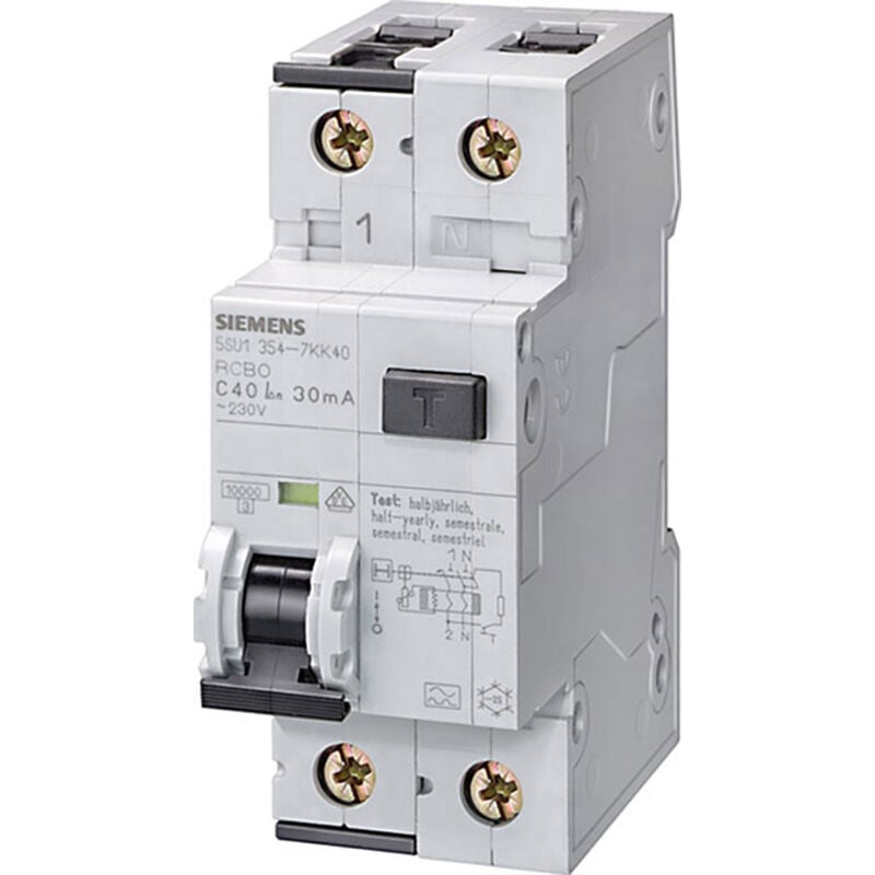 Siemens 5SU13546KK10 FI-Schutzschalter/Leitungsschutzschalter 2polig 10 a 0.03 a 230 v