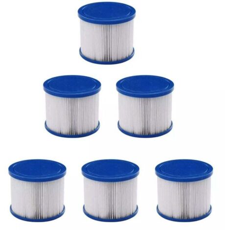 Filter cartridge, pack of 6 replacement filter cartridges for inflatable spas
