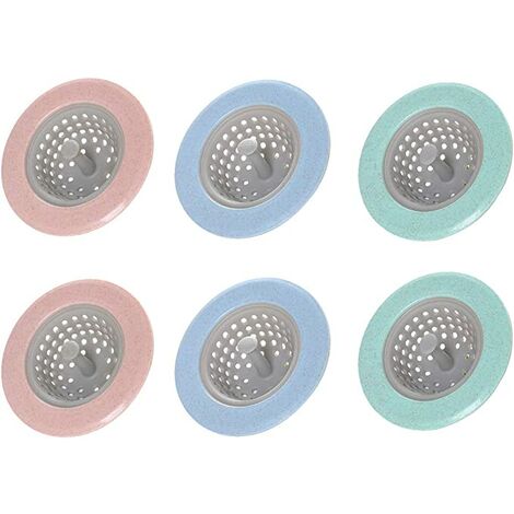14cm/5.51inche Drain Filter Drain Covers Protectors with Sucker Hair Catcher Waster Stopper for Kitchen Shower Bathroom White kuou 2PCS Silicone Sink Strainer 