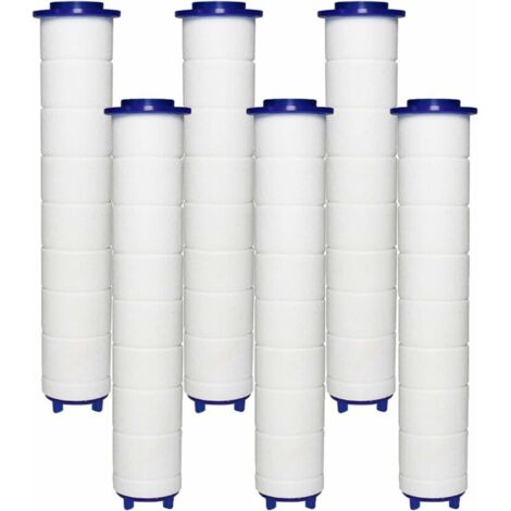 SOLEIL FILTER Pommeau Douche 6 Filtres en Coton PP, Élément Filtrant en Coton PP pour Douchette et Filtre Ionique, pour Pommeau Douche Pluie