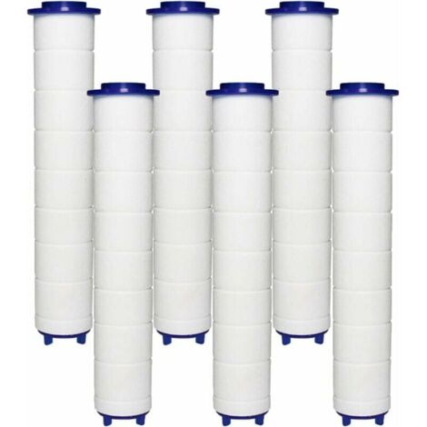FILTER Soffione doccia 6 filtri in cotone PP, elemento filtrante in cotone PP per doccetta e filtro ionico, per soffione doccia a pioggia