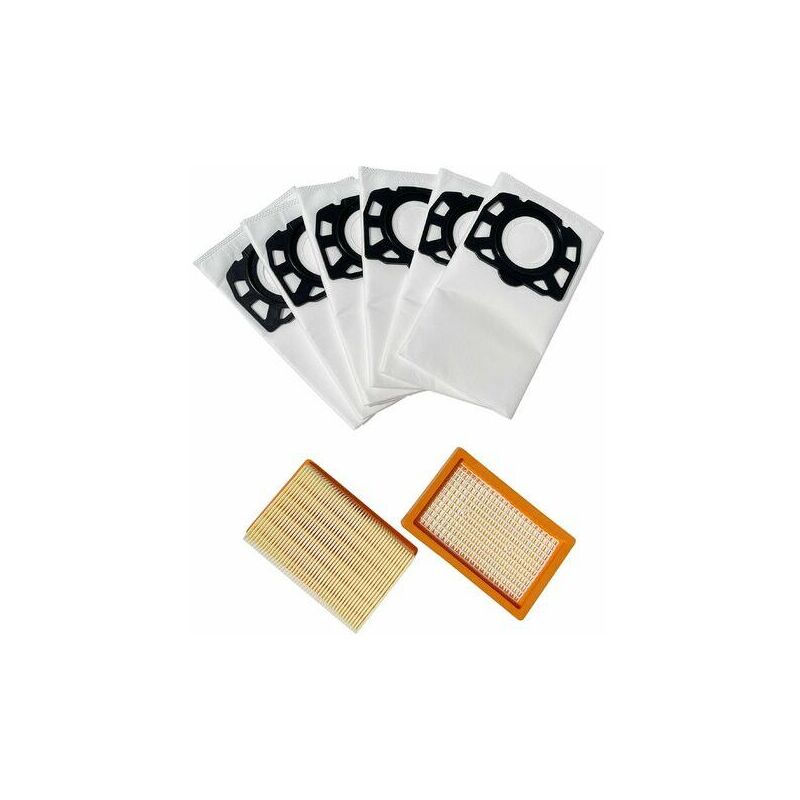Image of 2 Filter und 6 Beutel für WD4 WD5 WD5P WD6 WD6 p MV4 MV5 MV6 Staubsaugerbeutel Zubehör