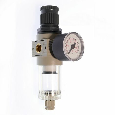 Filterdruckregler FDM 214-12D, G 1/4 Regelbereich 0-12 bar Manometer Abscheider