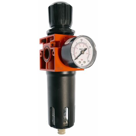 Filterdruckregler FDM 612-12D, G 1/2 Regelbereich 0-12 bar Manometer Abscheider