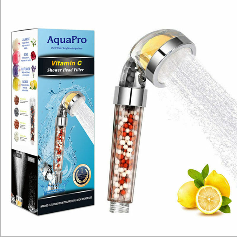 alwaysh - filtered shower head with powerful vitamin c shower filter removes chlorine softens hard water
