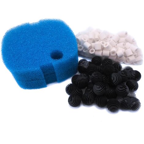 Filtermaterial Set Außenfilter HW 302 702 Bio Balls Keramik Ringe 2 Schwämme