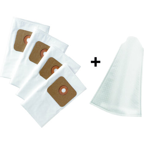 FILTERTÜTEN UND NASSFILTER SET FÜR NASS-TROCKENSAUGER NTS 20 UND NTS 25 - 4 FILTERTÜTEN Ø 65MM UND 1 NASSFILTER