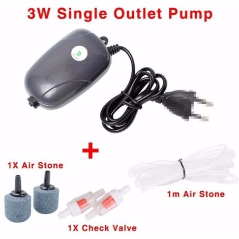 Filtration - Aération,Mini bulleur compresseur à clapet anti-retour,accessoire pour aquarium,pompe à- 3W With Accessories-EU Plug[A]