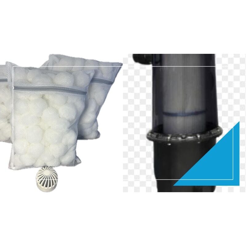 FILTRATION ECOLOGIQUE EASYBALLES COMPATIBLE WELTICO 6 clone C3 ( 2 sacs de balles filtrantes + 1 crépine)