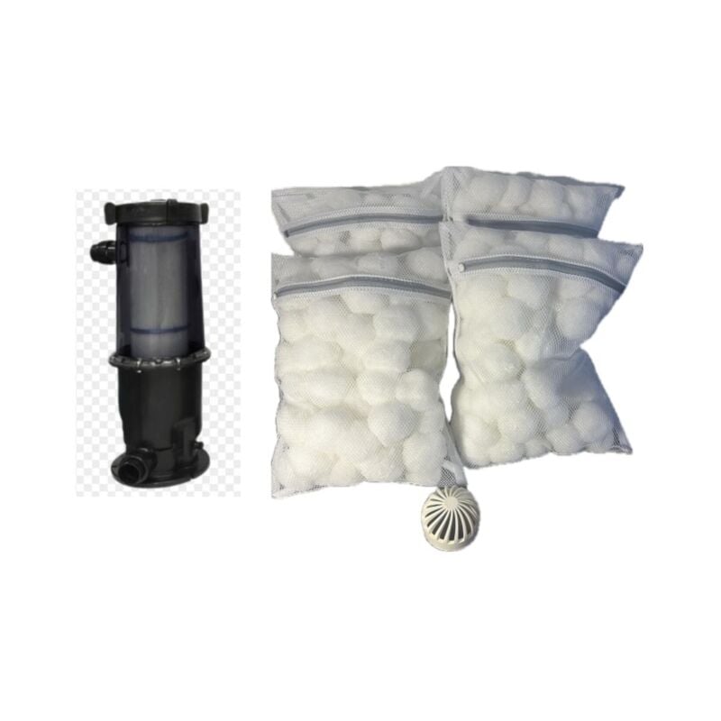 Easyfilter - filtration ecologique easyballes compatible weltico 6 clone C6/ C7 ( 4 sacs de balles filtrantes +1 crepine )