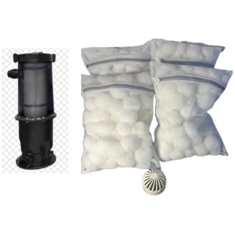 FILTRATION ECOLOGIQUE EASYBALLES COMPATIBLE WELTICO 6 CLONE C6/ C7 ( 4 sacs de balles filtrantes +1 crepine )