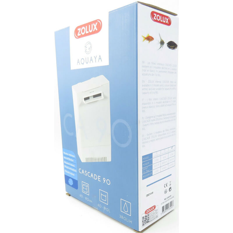 ZOLUX Filtration int&eacute;rieure cascade 90, puissance 5 w 380 l/h pour aquarium de 60 &agrave; 90l max