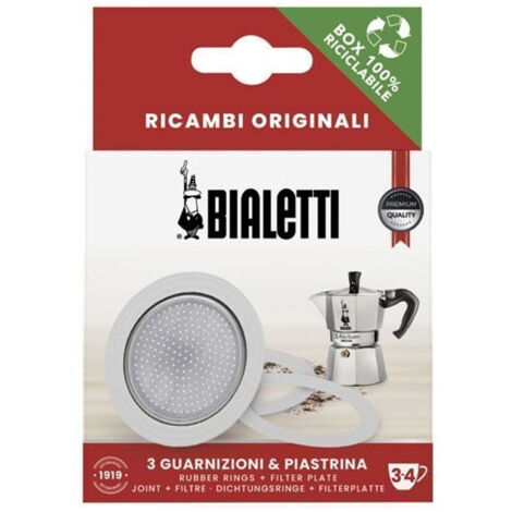 Filtre + 3 joints pour cafetière italienne 3/4 tasses - BIALETTI
