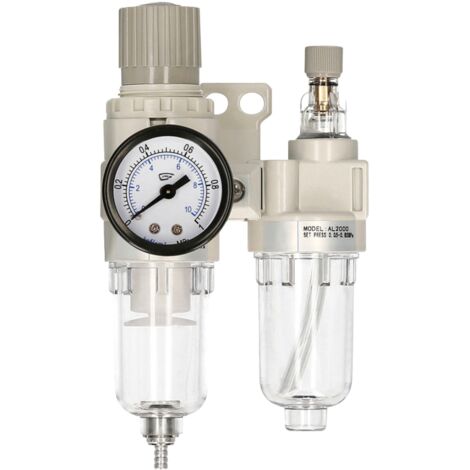Filtre à air 1/4'' PT, régulateur de pression, séparateur eau/huile AFC2000, filtre pour compresseur d'outil pneumatique, système de séchage d'air, vidange manuelle