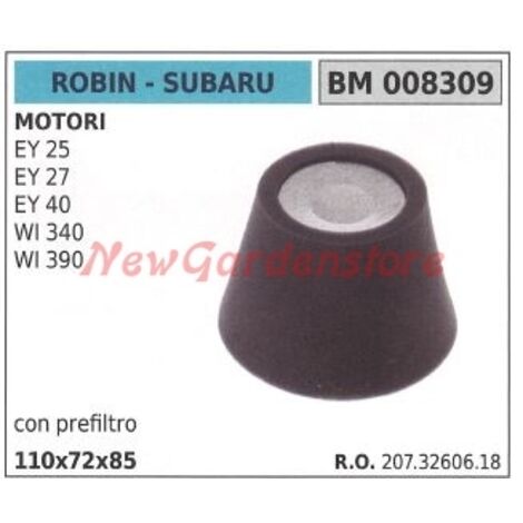 Filtre à air avec préfiltre ROBIN pour moteur de tondeuse EY 25 27 40 WI 340 008309