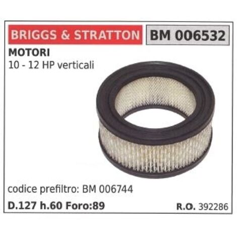 Filtre à air BRIGGS&STRATTON pour tondeuse à gazon 10 12 HP VERTICAL
