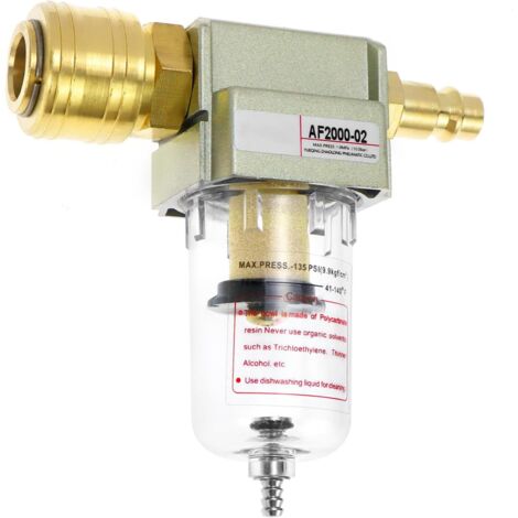 Filtre à air comprimé, séparateur d'eau et d'huile, séparateur d'eau air comprimé, 1/4", avec raccord rapide