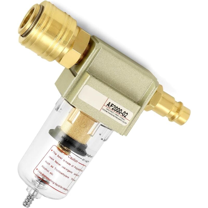 Filtre à air comprimé, séparateur d'eau et d'huile, séparateur d'eau air comprimé, 1/4', avec raccord rapide