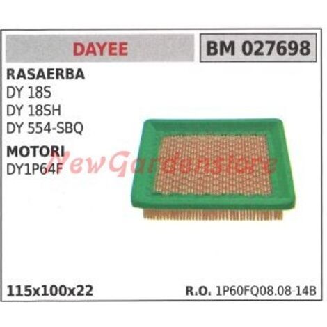 Filtre à air DAYEE pour tondeuse DY 18S et moteurs DY1P64F 027698