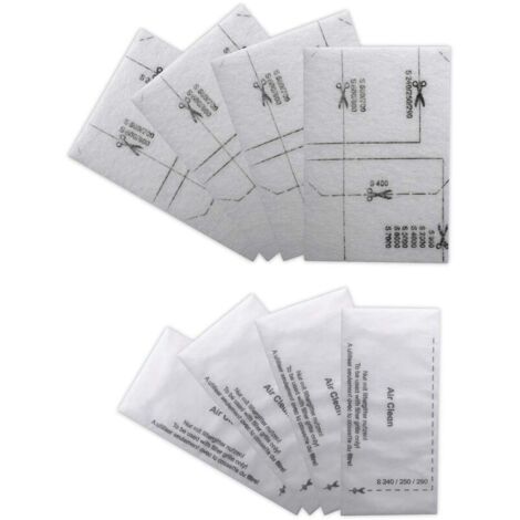 Filtre à air de nettoyage pour aspirateur 6713110, tapis filtrant avec filtre à air de nettoyage 3944711, lot de 8-AquaForge