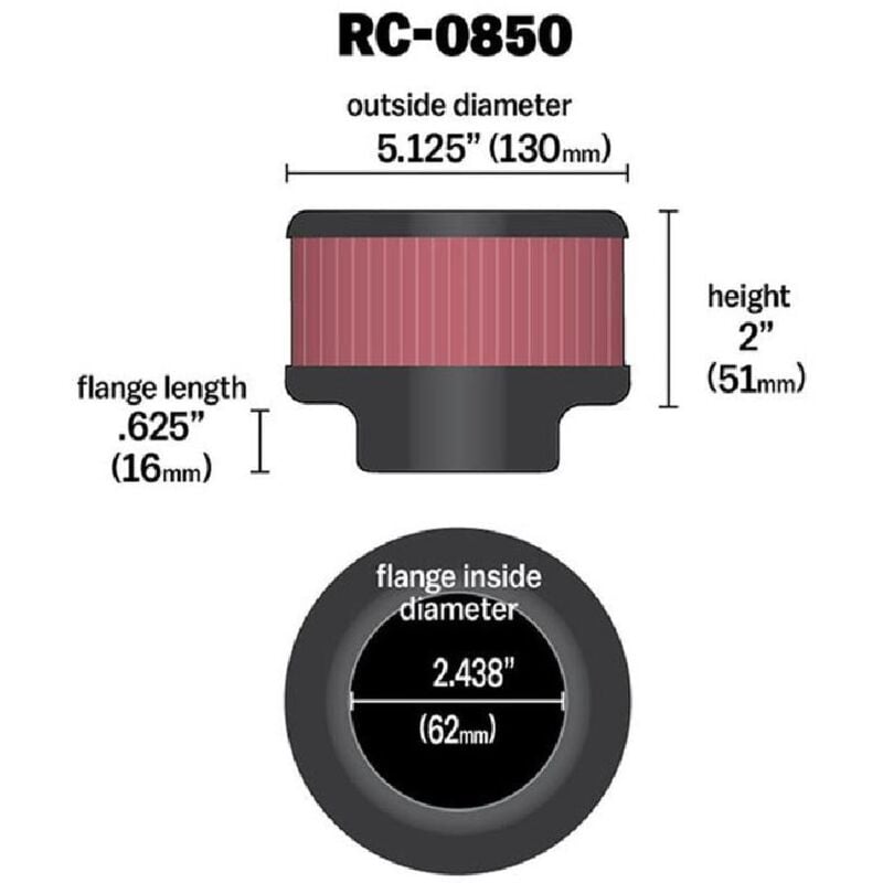 Filtre A Air De Remplacement KetN Rc-0850