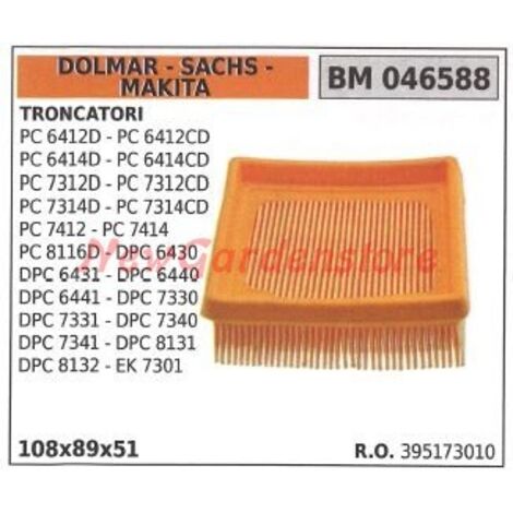 Filtre à air DOLMAR pour scie à bûches PC 6412D 6414CD 6414CD 7312D 7312CD 046588