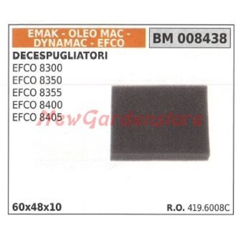 Filtre à air EMAK pour débroussailleuse EFCO 8300 8350 8355 8400 8405 008438