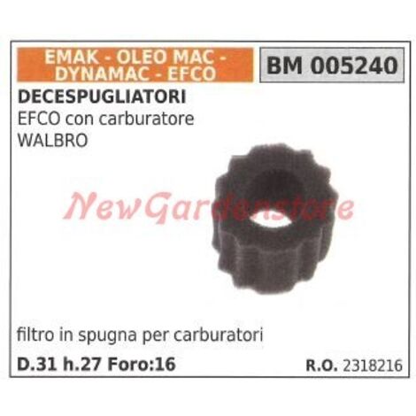 Filtre à air en mousse EMAK EFCO débroussailleuse avec carburateur WALBRO 005240