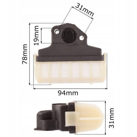 filtre à air – ensemble pour tronçonneuse STIHL MS210C MS230C MS250C / 11231243505 11231201612