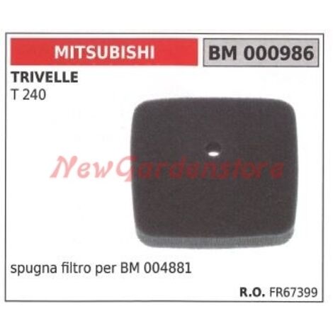 Filtre à air éponge MITSUBISHI moteur 2 temps monté sur tarière T 240 000986