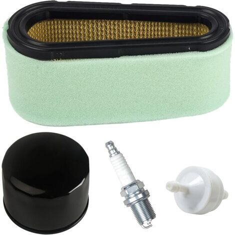 Filtre à air, filtre à carburant, valve d'arrêt de carburant 492932 Filtre à huile Compatible with moteurs Briggs & Stratton 12.5-17 HP 496894 394358 494768