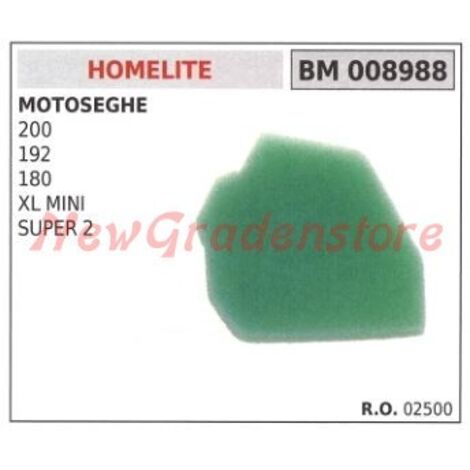 Filtre à air HOMELITE tronçonneuse 200 192 180 XL MINI SUPER 2 008988