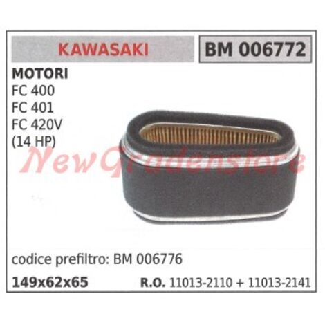 Filtre à air KAWASAKI moteur FC 400 401 420V (14 HP) 006772 11013-2110 11013-2141