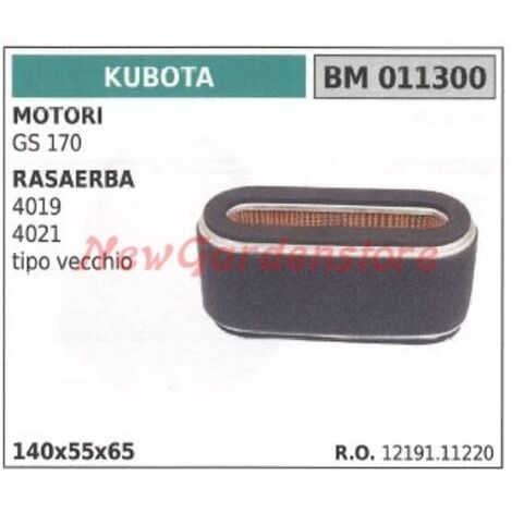 Filtre à air KUBOTA moteur GS 170 tondeuse 4019 4021 ancien type 011300