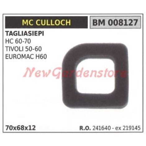 Filtre à air MC CULLOCH taille-haie HC 60 70 TIVOLI 50 60 EUROMAC H60 008127
