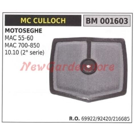 Filtre à air MC CULLOCH tronçonneuse MAC 55 60 700 850 10.10 (2ème SERIE) 001603