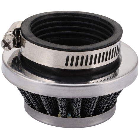 Filtre à air métallique noir de 44 mm, compatible avec les moteurs de motos 2 temps de 47 cm3 et 49 cm3, pièces de modification et de remplacement haute performance.