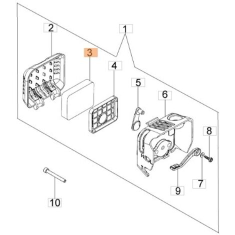 Filtre à air moteur pompe modèles WP30 WP300 55020029R OLEOMAC