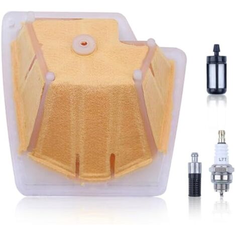 Filtre à Air pour STIHL MS270 MS280 Tronçonneuse avec Filtre à Carburant + Filtre à Huile Bougie Pièces de Rechange Kit de Filtre Accessoire 1133 120 1604