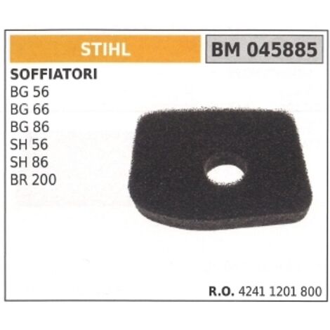 Filtre à air STIHL pour souffleur BG 56 66 86 SH 56 86 BR 200 045885